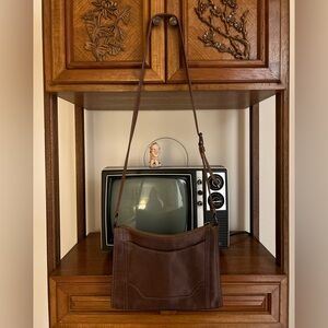 SOLD-Frye Melissa Zip Leather Crossbody